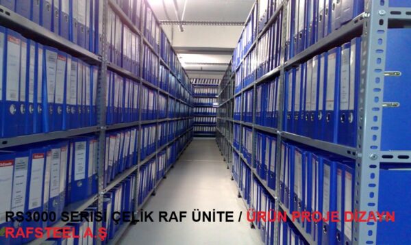 RS3000 SERİSİ ÇELİK RAF ÜNİTE 1 / ÜRÜN  PROJE DİZAYN GÖRSELİ RAFSTEEL A.Ş
