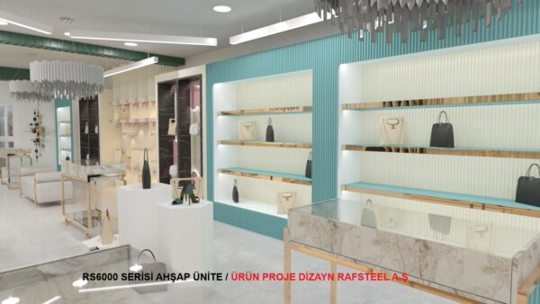 RS6000 SERİSİ AHŞAP ÜNİTE 17 / ÜRÜN  PROJE DİZAYN GÖRSELİ RAFSTEEL A.Ş