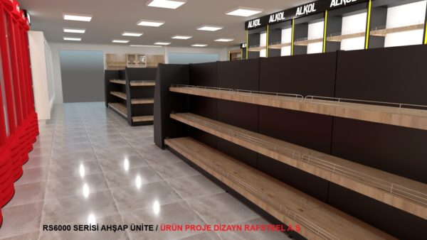 RS6000 SERİSİ AHŞAP ÜNİTE 26 / ÜRÜN  PROJE DİZAYN GÖRSELİ RAFSTEEL A.Ş