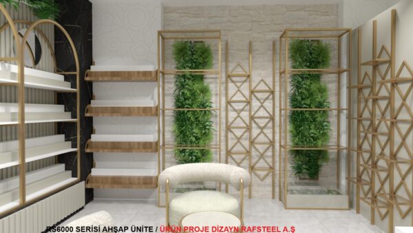 RS6000 SERİSİ AHŞAP ÜNİTE 25 / ÜRÜN  PROJE DİZAYN GÖRSELİ RAFSTEEL A.Ş