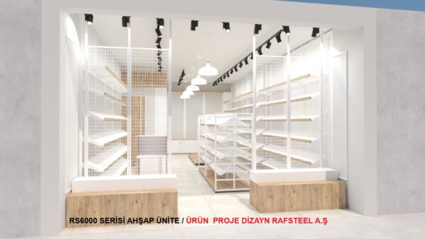 RS6000 SERİSİ AHŞAP ÜNİTE 10 / ÜRÜN  PROJE DİZAYN GÖRSELİ RAFSTEEL A.Ş