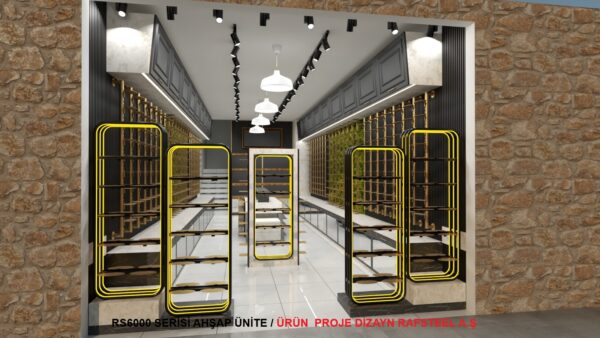 RS6000 SERİSİ AHŞAP ÜNİTE 13 / ÜRÜN  PROJE DİZAYN GÖRSELİ RAFSTEEL A.Ş