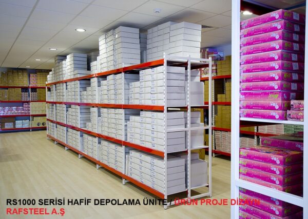 RS1000 SERİSİ HAFİF DEPO ÜNİTE 5 / ÜRÜN  PROJE DİZAYN GÖRSELİ RAFSTEEL A.Ş