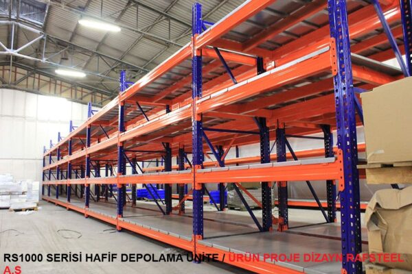 RS1000 SERİSİ HAFİF DEPO ÜNİTE 8 / ÜRÜN  PROJE DİZAYN GÖRSELİ RAFSTEEL A.Ş