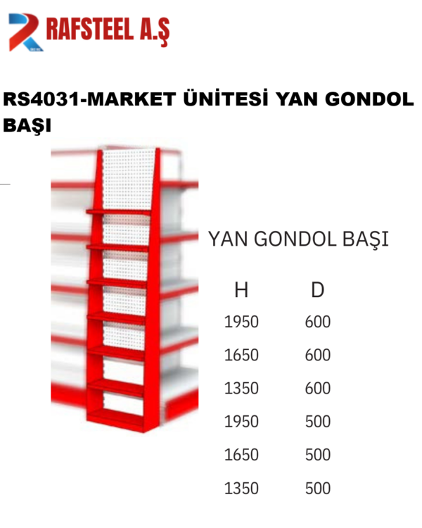 RS4031-MARKET ÜNİTESİ YAN GONDOL BAŞI