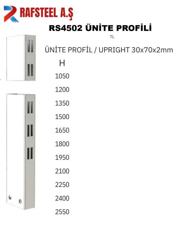RS4502 ÜNİTE PROFİLİ
