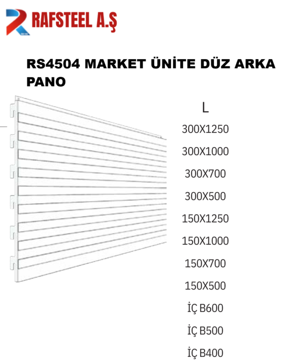 RS4504 MARKET ÜNİTE DÜZ ARKA PANO