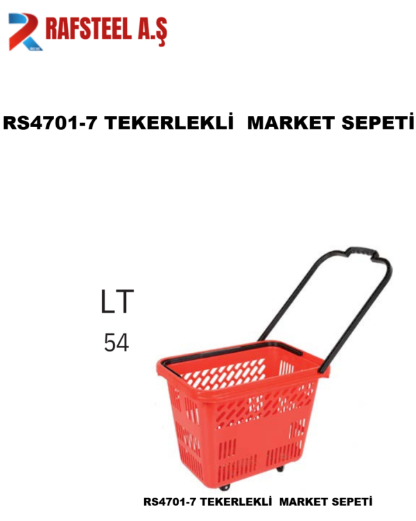 RS4701-7 TEKERLEKLİ  MARKET SEPETİ - Görsel 2
