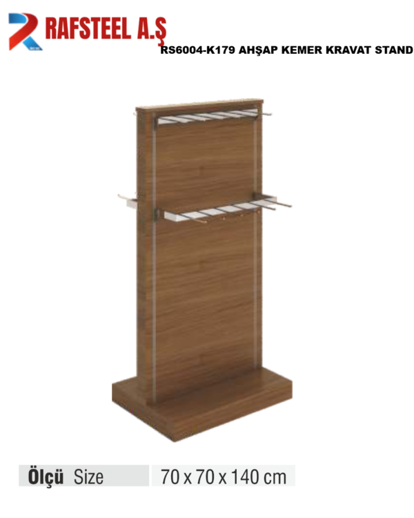 RS6004-K179 AHŞAP KEMER KRAVAT STAND