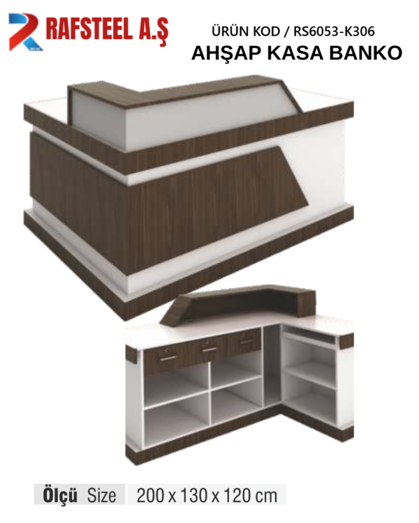 RS6053-K306 AHŞAP KASA BANKO