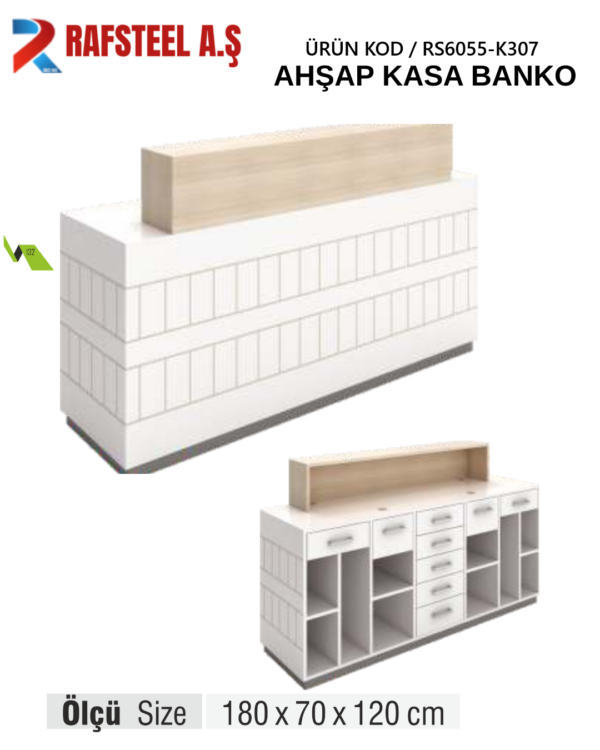 RS6055-K307 AHŞAP KASA BANKO