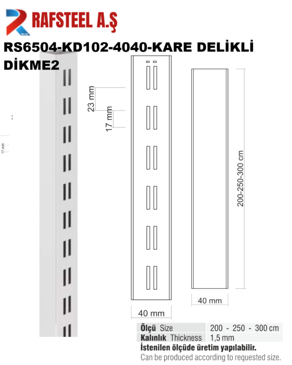 RS6504-KD102-4040-KARE DELİKLİ DİKME2