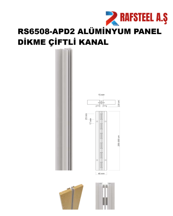 RS6508-APD2 ALÜMİNYUM PANEL DİKME ÇİFTLİ KANAL