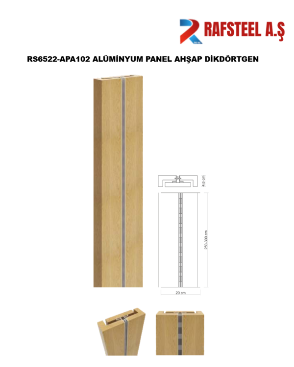 RS6522-APA102 ALÜMİNYUM PANEL AHŞAP DİKDÖRTGEN