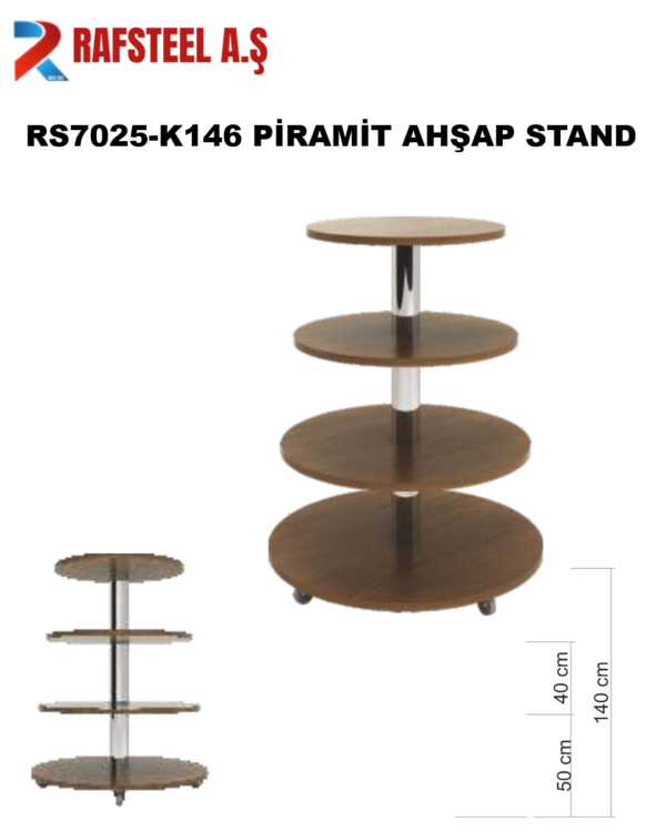 RS7025-K146 PİRAMİT AHŞAP STAND