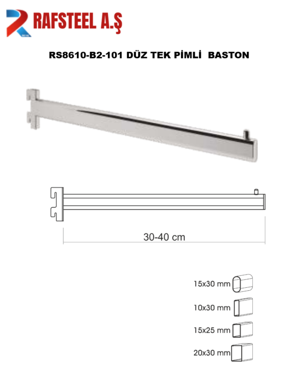 RS8610-B2-101 DÜZ TEK PİMLİ  BASTON
